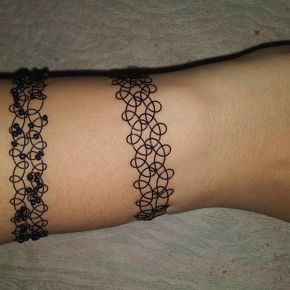 Bracelet, tattoo style bracelet,90s style bracelet